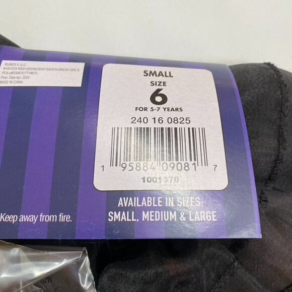 Rubies Wednesday Addams Rave'N Dress Halloween Costume Size Various - Picture 6 of 9